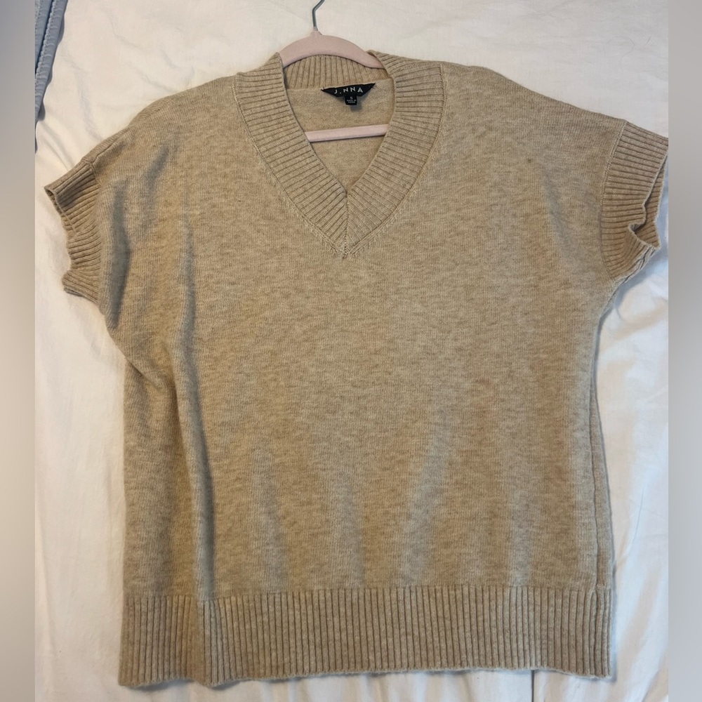 Tan light weight sweater vest, size small